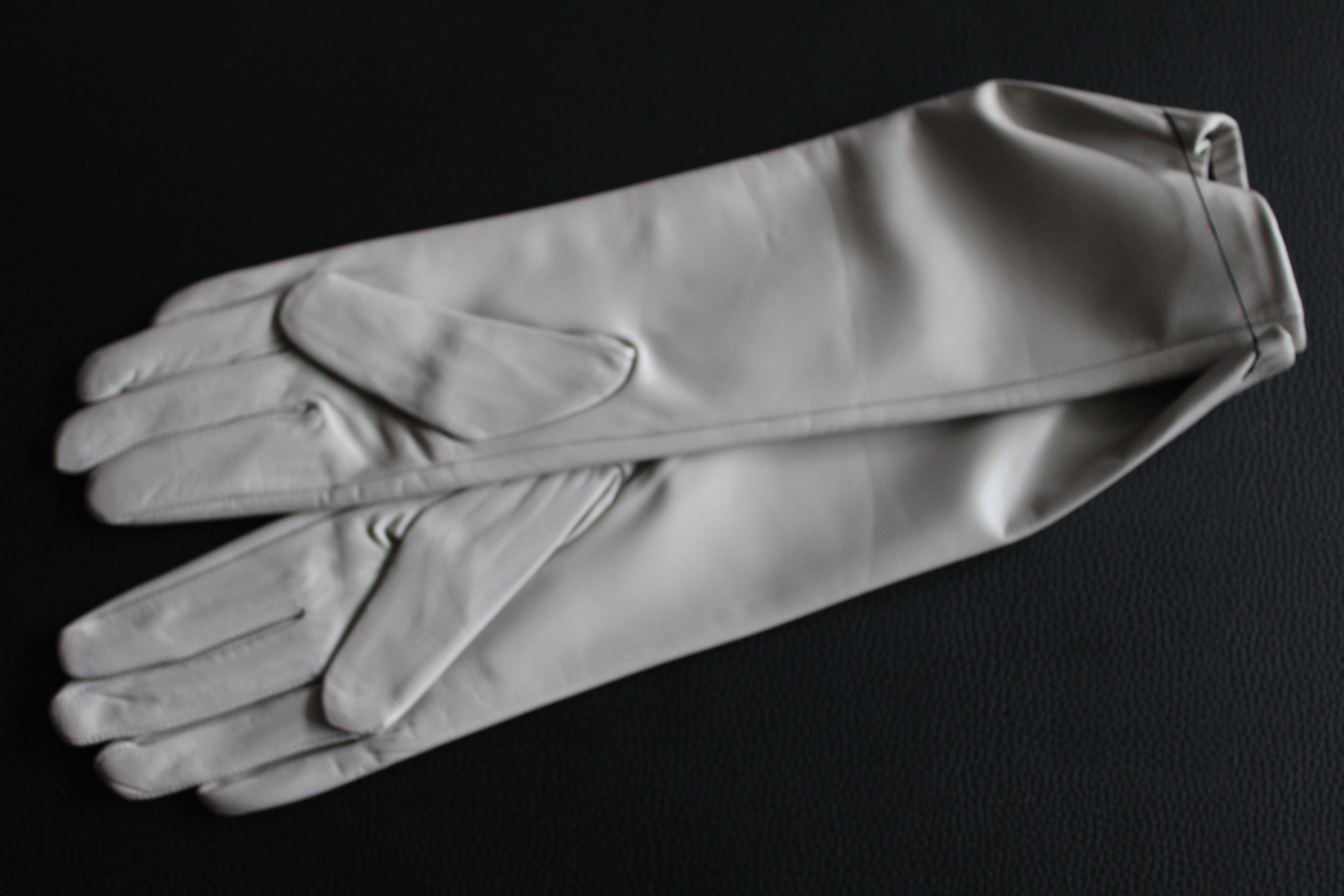 Lederhandschuhe, Luxus. Nappeleder, 40 cm
