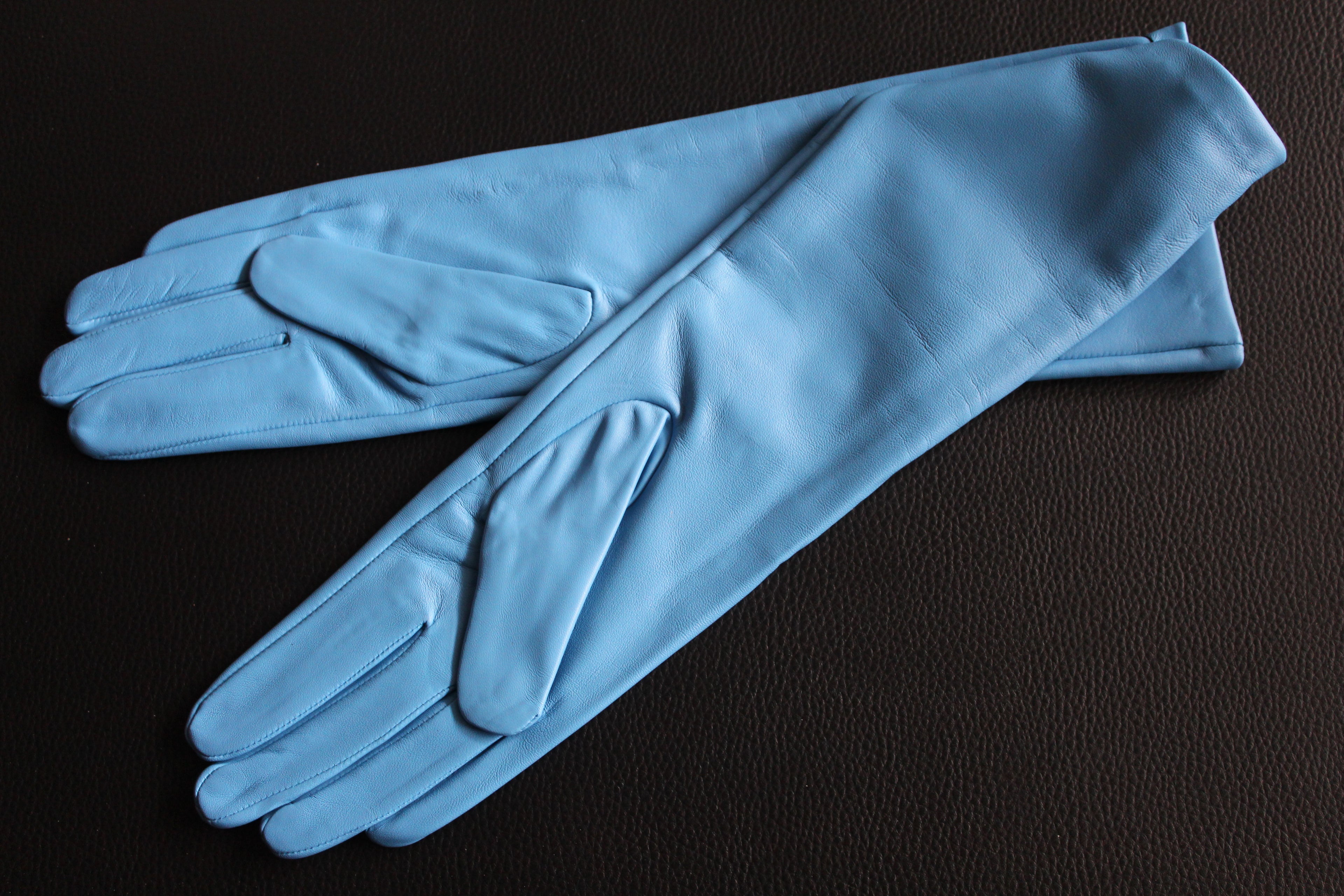 Lederhandschuhe, Luxus. Nappeleder, 40 cm