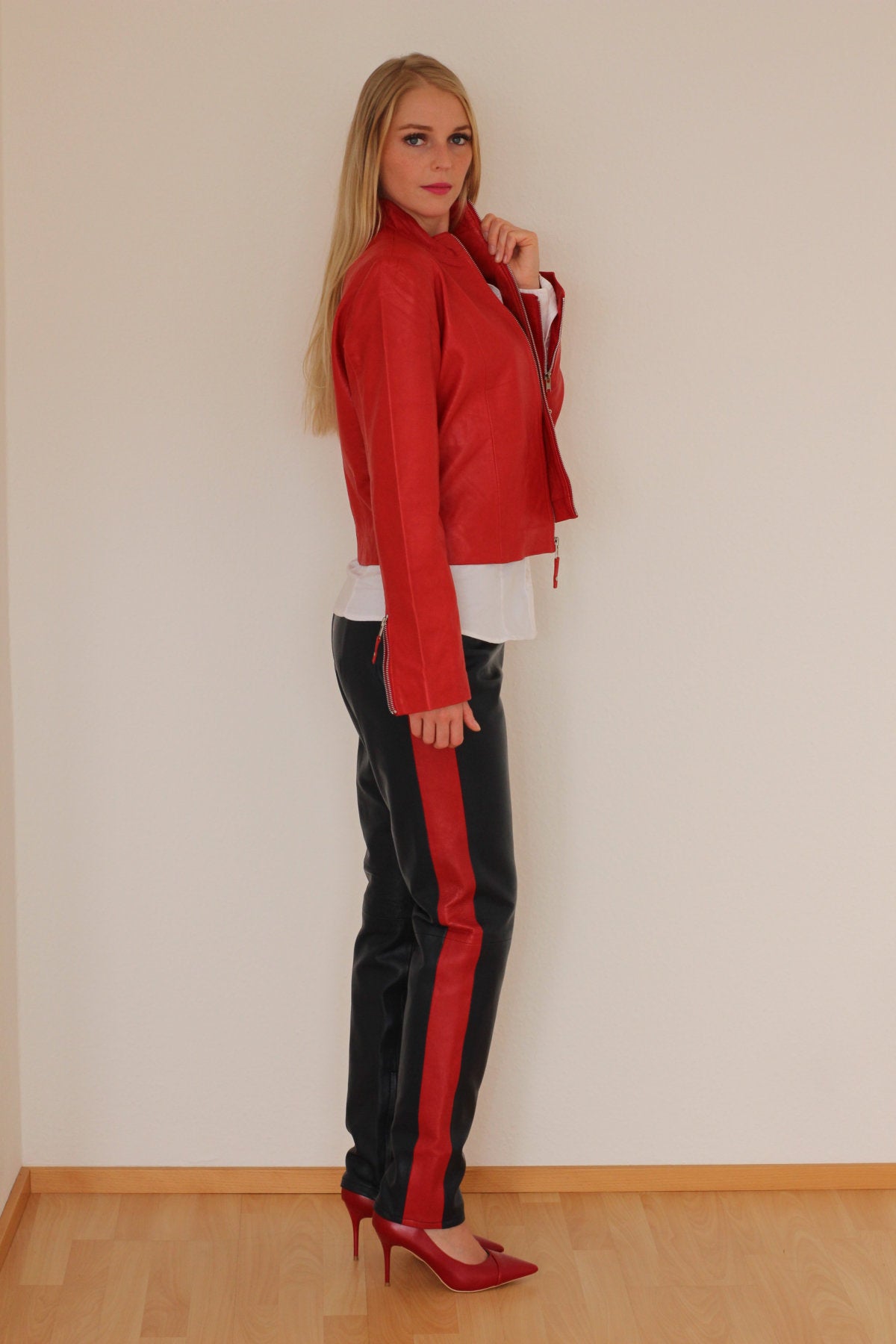 Lederleggings