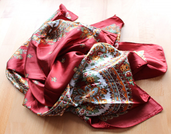 Satintuch 90 x 90 cm, mehrfarbig