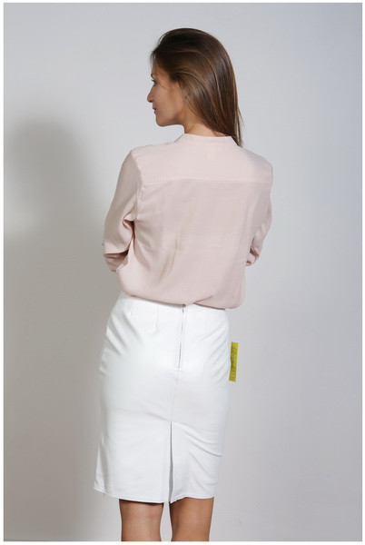 Luxus-Lederrock in der Farbe weiss, Grösse 38